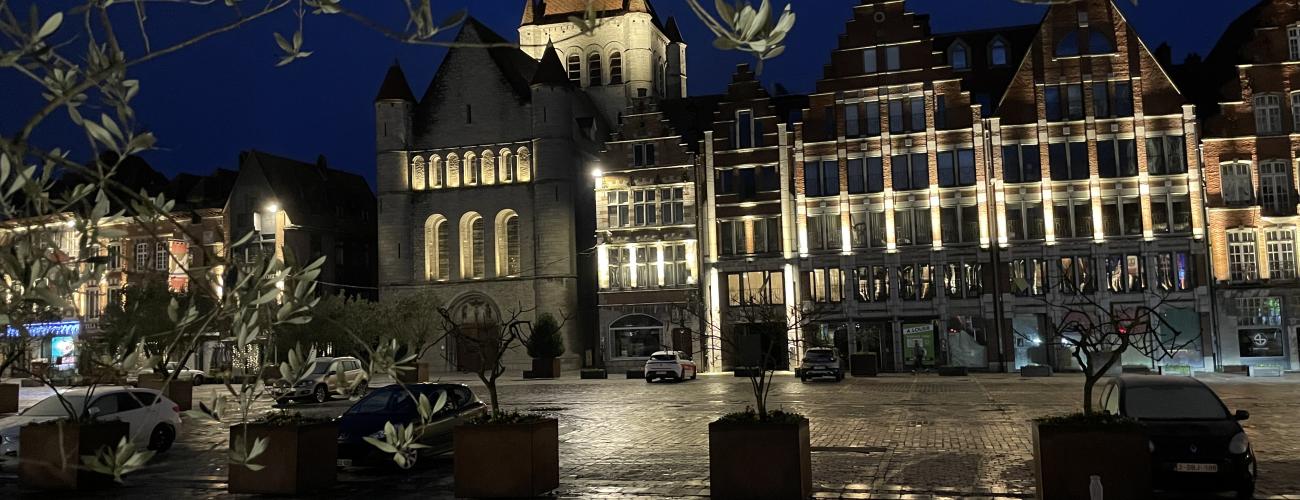 La Grand-Place de Tournai sublimée par le nouvel éclairage